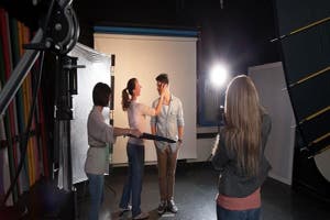 An der HdM gibt es mehrere professionell ausgestattete Fotostudios