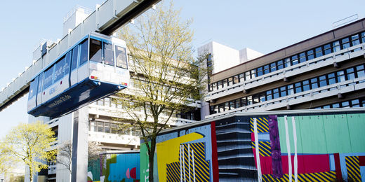 Die H-Bahn verbindet den Campus Süd mit dem Campus Nord. Foto: Felix Schmale/TU Dortmund