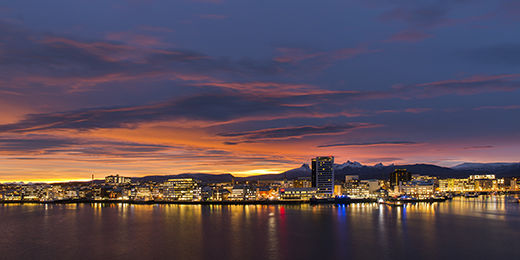 Bodø city skyline. Photo: Ernst Furuhatt.
