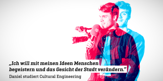 Daniel studiert an der Uni Magdeburg Cultural Engineering