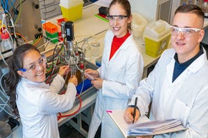 Fermentation einer E. coli-Zellkultur im 2L-Bioreaktor